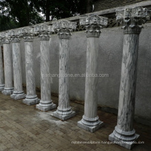 high quality home decor hand carving marble stone roman column